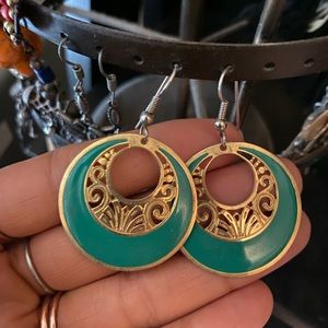 Vintage turquoise drop earrings